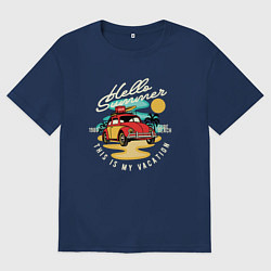 Мужская футболка оверсайз Summer car Авто на пляже