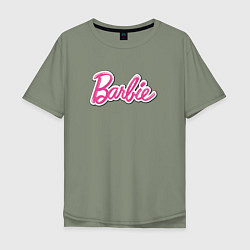 Футболка оверсайз мужская Barbie logo, цвет: авокадо