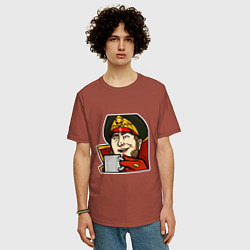 Футболка оверсайз мужская Ciaphas Cain Mug mug, цвет: кирпичный — фото 2