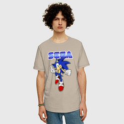 Футболка оверсайз мужская SEGA - Sonic, цвет: миндальный — фото 2