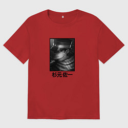 Футболка оверсайз мужская Саити Сугимото Золотое божество, цвет: красный