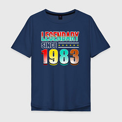 Футболка оверсайз мужская Легенда с 1983, цвет: тёмно-синий