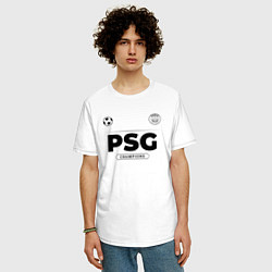 Футболка оверсайз мужская PSG Униформа Чемпионов, цвет: белый — фото 2