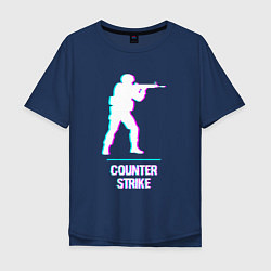 Мужская футболка оверсайз Counter Strike в стиле Glitch - Баги Графики