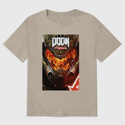 Мужская футболка оверсайз Doom eternal - poster