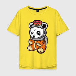 Футболка оверсайз мужская Космо панда, цвет: желтый