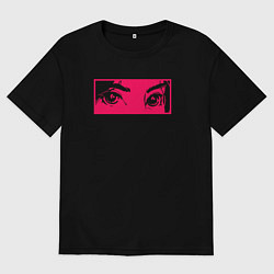 Футболка оверсайз мужская Anime Sad Eye, цвет: черный