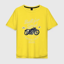 Футболка оверсайз мужская Vintage Moto, цвет: желтый