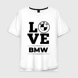 Футболка оверсайз мужская BMW love classic, цвет: белый