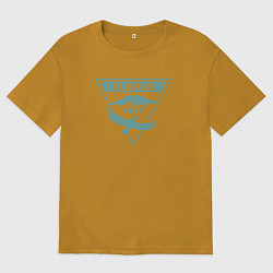 Футболка оверсайз мужская Эльбрус 5642 лого, цвет: горчичный