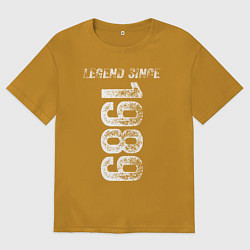 Футболка оверсайз мужская Легенда с 1989 года, цвет: горчичный