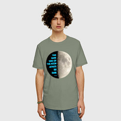 Футболка оверсайз мужская ЗАГАДКА ЛУНЫ, цвет: авокадо — фото 2