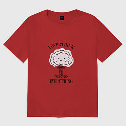 Футболка оверсайз мужская I Overthink Everything, цвет: красный