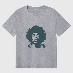 Футболка оверсайз мужская Джими Хендрикс, цвет: меланж