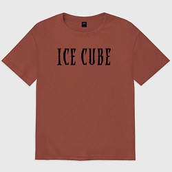 Футболка оверсайз мужская Ice Cube - logo, цвет: кирпичный