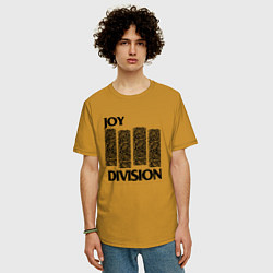 Футболка оверсайз мужская Joy Division - rock, цвет: горчичный — фото 2