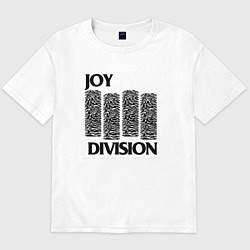 Футболка оверсайз мужская Joy Division - rock, цвет: белый