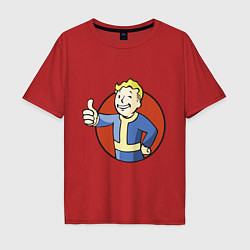 Футболка оверсайз мужская Vault boy like, цвет: красный