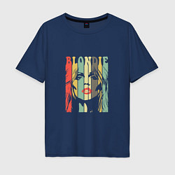 Футболка оверсайз мужская Blondie, цвет: тёмно-синий