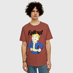 Футболка оверсайз мужская Fallout blondie boy, цвет: кирпичный — фото 2