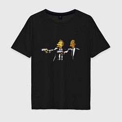 Мужская футболка оверсайз Pulp Simpsons - remake - Tarantino