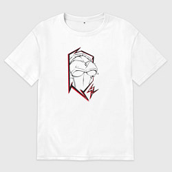 Футболка оверсайз мужская Boobs, цвет: белый