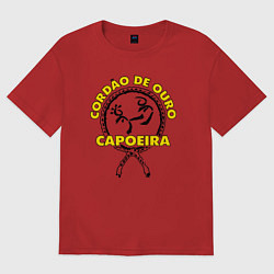Футболка оверсайз мужская Capoeira Cordao de ouro, цвет: красный
