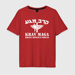 Мужская футболка оверсайз Krav-maga - emblem with wings