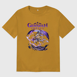 Футболка оверсайз мужская Сайно Геншин Импакт, цвет: горчичный