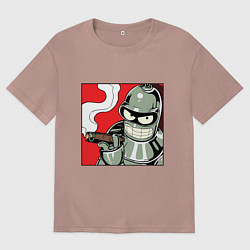 Футболка оверсайз мужская Smoke Bender, цвет: пыльно-розовый