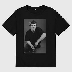 Футболка оверсайз мужская Актёр Сергей Бодров-младший, цвет: черный