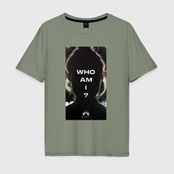Мужская футболка оверсайз Who i am - Kojima