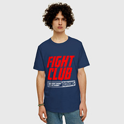 Футболка оверсайз мужская Fight club boxing, цвет: тёмно-синий — фото 2