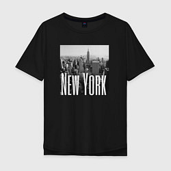 Футболка оверсайз мужская New York city in picture, цвет: черный