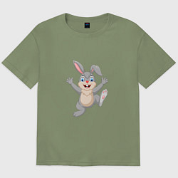 Футболка оверсайз мужская Running Rabbit, цвет: авокадо