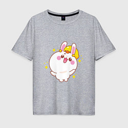 Мужская футболка оверсайз Счастливый кролик