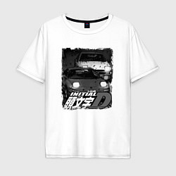 Мужская футболка оверсайз Initial d аниме про дрифт