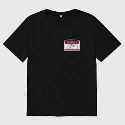 Футболка оверсайз мужская Hello I am Stay, цвет: черный