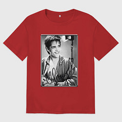 Мужская футболка оверсайз Юрий Шатунов - портрет с автографом