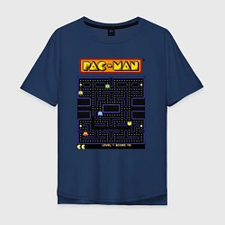 Футболка оверсайз мужская Pac-Man на ZX-Spectrum, цвет: тёмно-синий