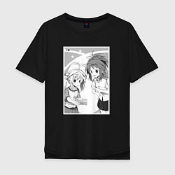 Мужская футболка оверсайз Нацуми и Рэнгэ - Деревенская глубинка
