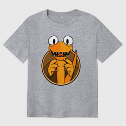 Футболка оверсайз мужская Радужные друзья: Оранжевый, цвет: меланж