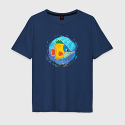 Мужская футболка оверсайз Мультяшная морская рыбка