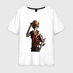 Мужская футболка оверсайз One piece d luffy