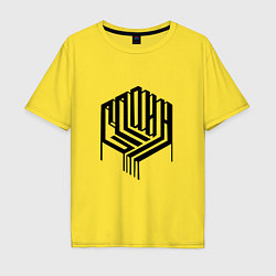 Футболка оверсайз мужская Логотип группы сплин, цвет: желтый