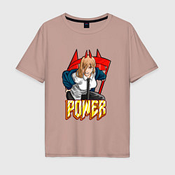 Мужская футболка оверсайз Power : Человек-бензопила