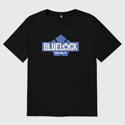 Футболка оверсайз мужская Logo Blue Lock, цвет: черный