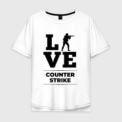 Футболка оверсайз мужская Counter Strike love classic, цвет: белый