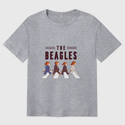 Футболка оверсайз мужская Beagles, цвет: меланж