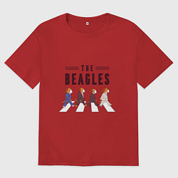 Футболка оверсайз мужская Beagles, цвет: красный